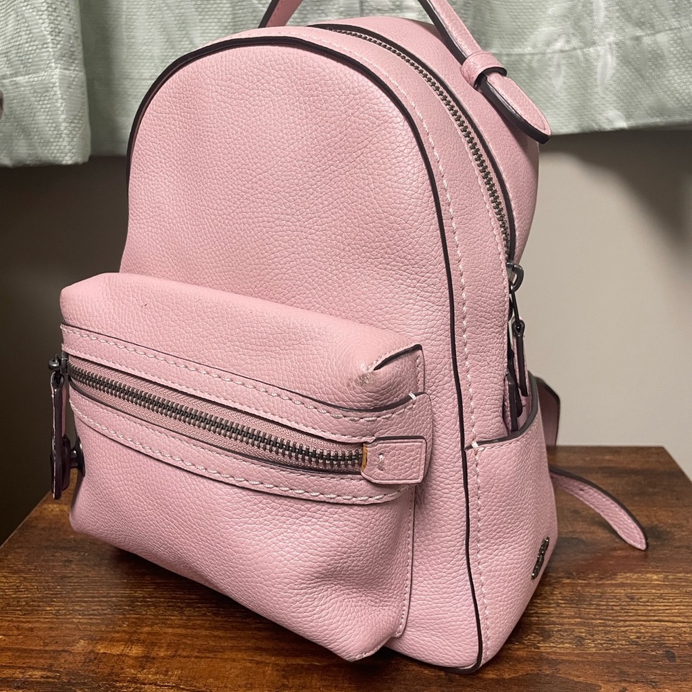 Pink Leather Backpack - Picture 2 of 10